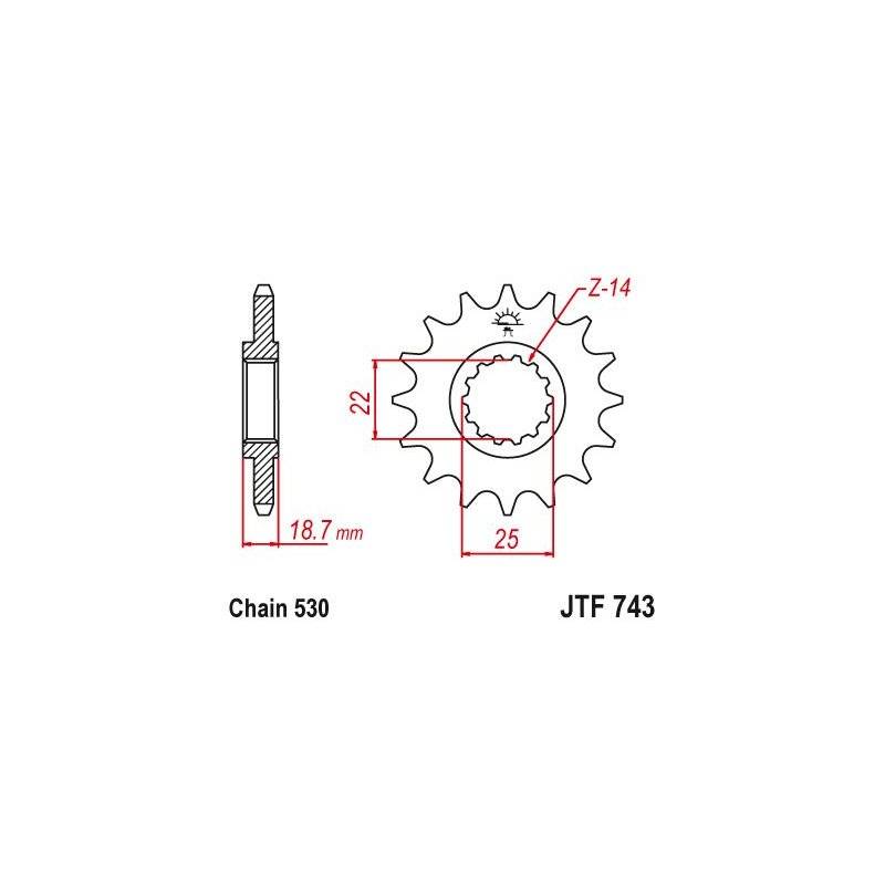 JT Ritzel 530 15T JTF743.15 von JT Sprockets