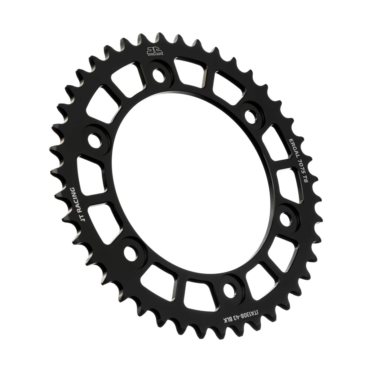 JT Ritzel JTA1308.43BLK 43 Zähne schwarz Racelite eloxiertes Aluminium 7075 T6 Hinterrad Ritzel von JT Sprockets