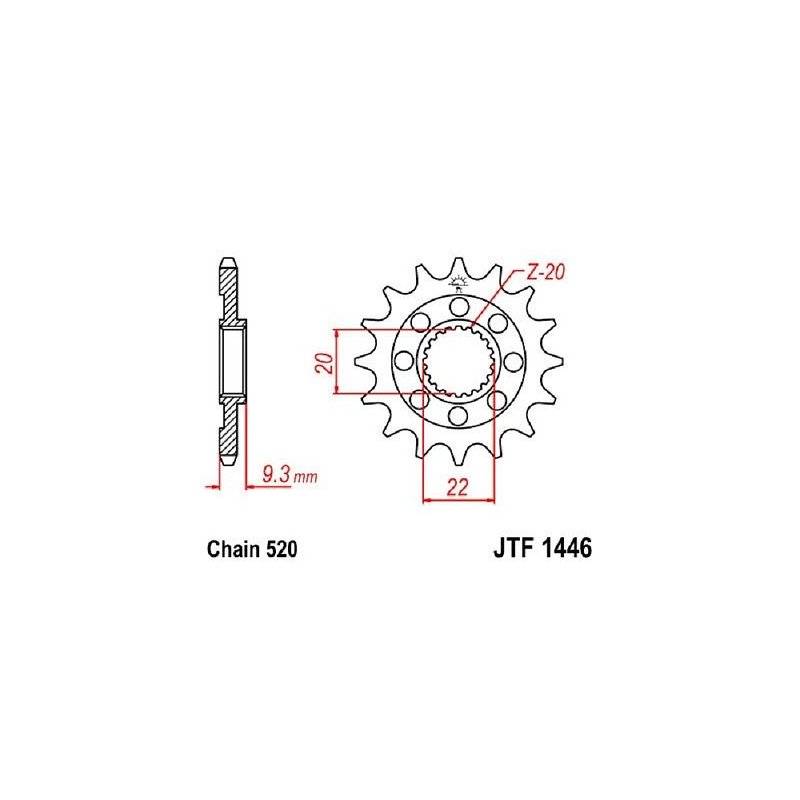 JT Ritzel Rmz 13- 13 Zähne JTF1443.13SC von JT Sprockets