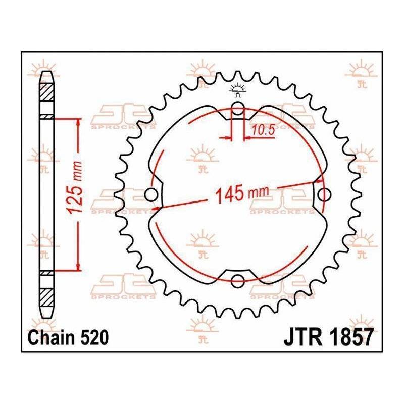 JT SPROCKET R/R YAMAHA 45T JTR1857.45 von JT Sprockets