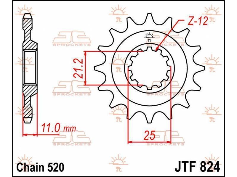 JT SPROCKETS Sprocket Front 12T 520 von JT Sprockets