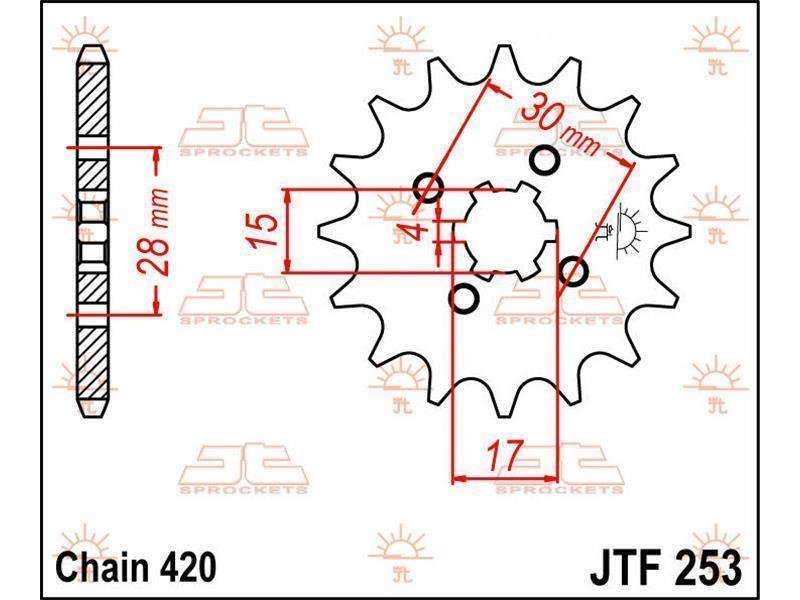 JT SPROCKETS Sprocket Front 13T 420 von JT Sprockets