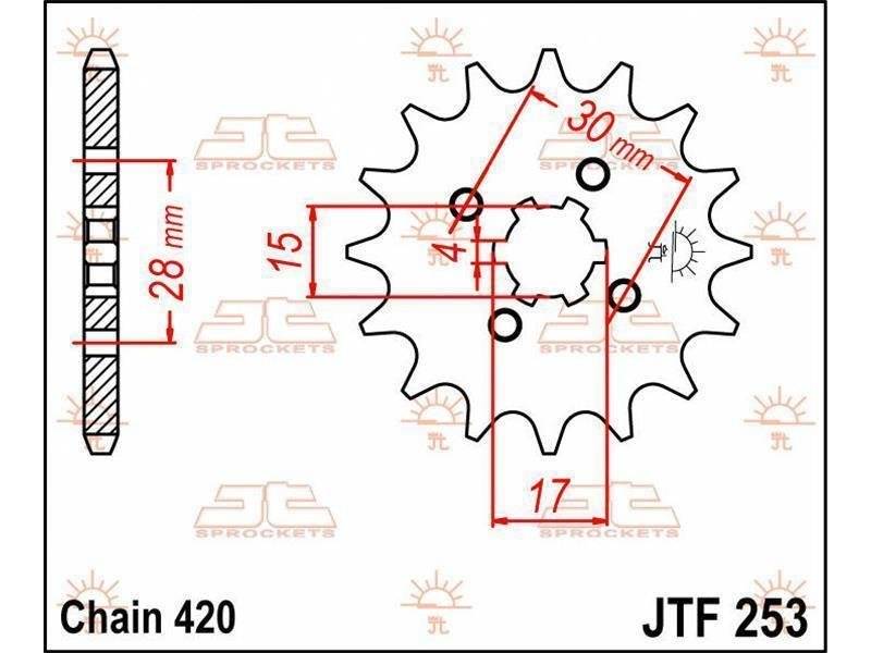 JT SPROCKETS Sprocket Front 15T 420 von JT Sprockets