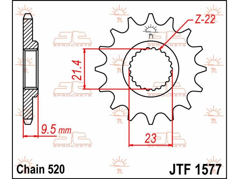 JT SPROCKETS Sprocket Front 15T 520 von JT Sprockets