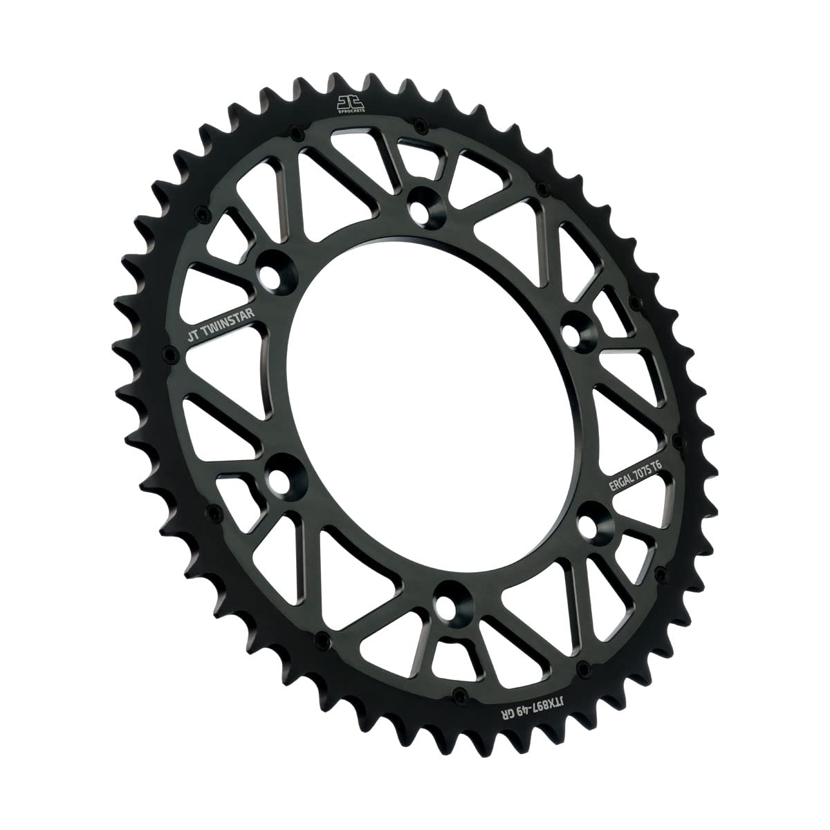 JT Sprockets JTX897.49GR 49 Zähne graues Twinstar Stahl/Aluminium Hybrid Ritzel von JT Sprockets