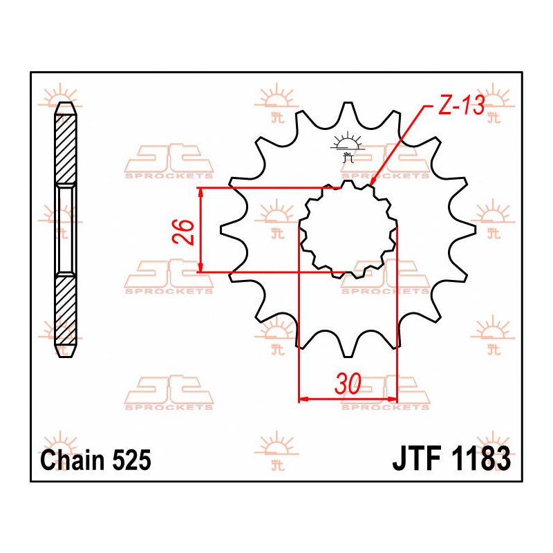 Jt Front Sprocket 17T 525 von JT Sprockets