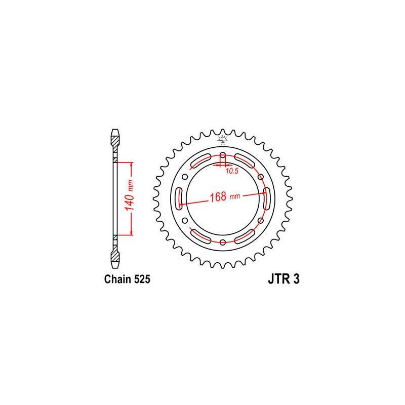 Jt Kettenrad 47T Blk Jtr3.47Zbk von JT Sprockets