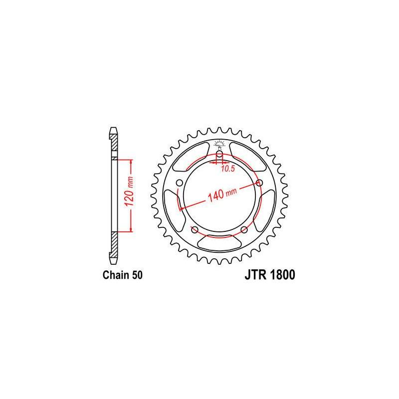 Jt Sprocket 45T 530 Blk Jtr1800.45Zbk von JT Sprockets