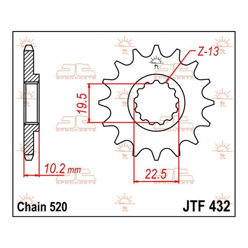 Jt Sprocket C/S 12T Jtf432.12 von JT Sprockets