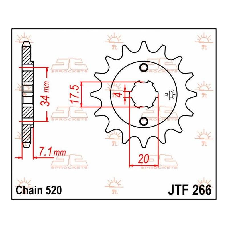 Jt Sprocket C/S 13T Jtf266.13 von JT Sprockets