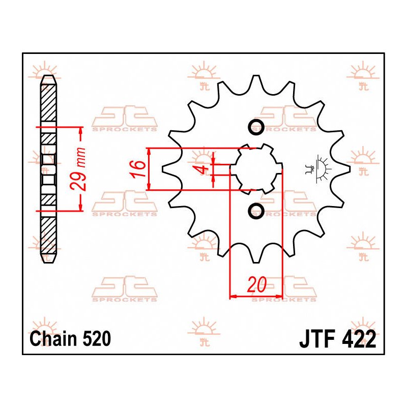 Jt Sprocket C/S 13T Jtf422.13 von JT Sprockets