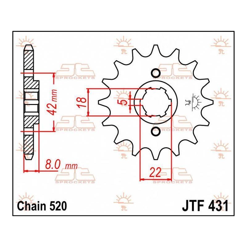 Jt Sprocket C/S 14T Jtf431.14 von JT Sprockets