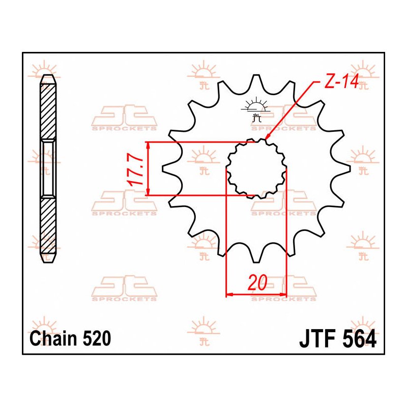 Jt Sprocket C/S 14T Jtf564.14 von JT Sprockets