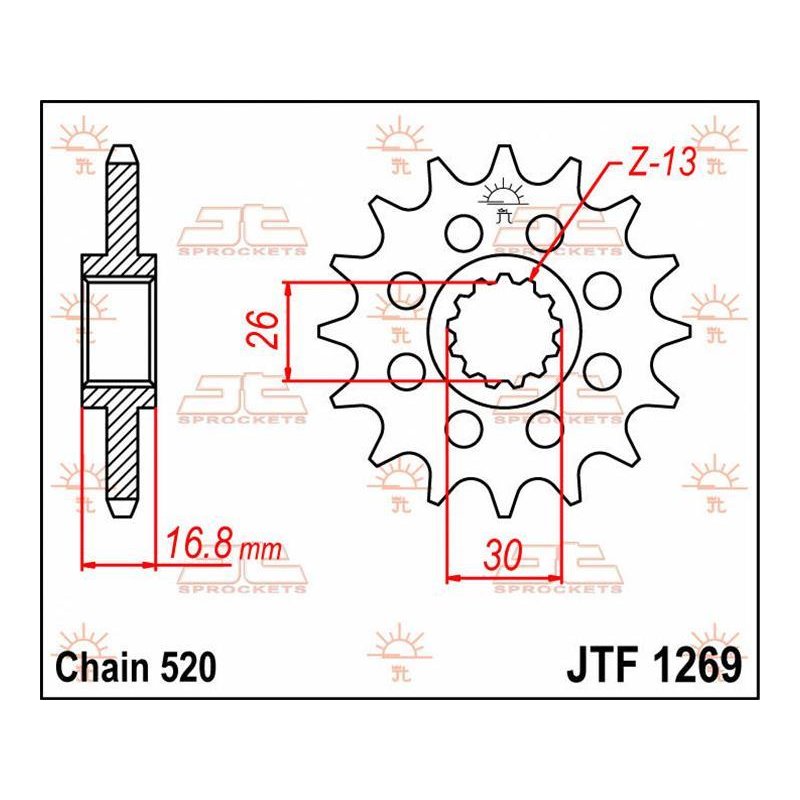 Jt Sprocket C/S 16T Jtf1269.16 von JT Sprockets