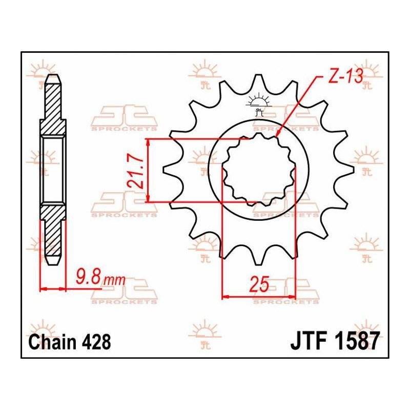 Jt Sprocket C/S Fzr400 19T Jtf1587.19 von JT Sprockets