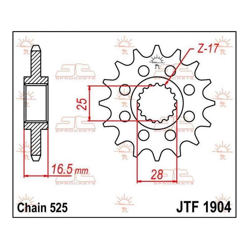 Jt Sprocket C/S Ktm 17T Jtf1904.17 von JT Sprockets