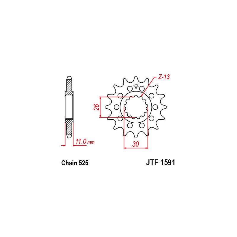 Jt Sprocket C/S R1 Fz09 15T Jtf1591.15 von JT Sprockets