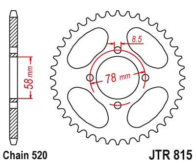 KERA 35Z Ersatzteil 520si von JT Sprockets