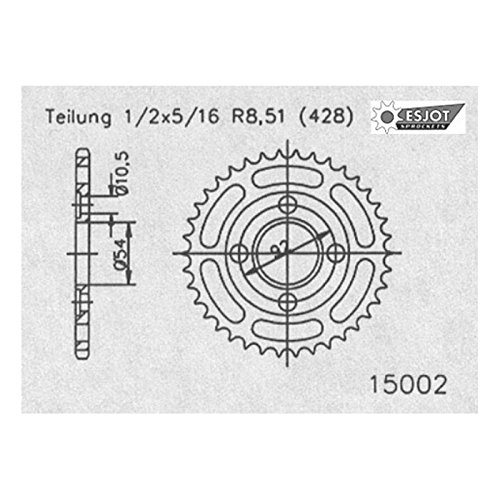 Kettenrad stahl/47#428# 50-15002-47 z * 835-47 von JT Sprockets