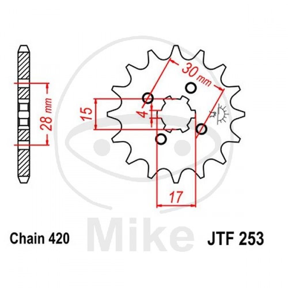 RITZEL 18Z TEILUNG 420 von JT Sprockets