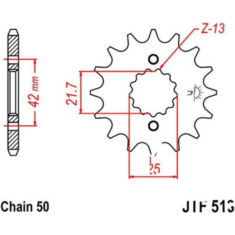 Jt jtf513.13 zahnrad ritzel 13z teilung 530 von JT