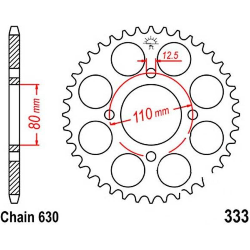 Jt jtr333.41 kettenblatt kettenrad 41z teilung 630 von JT