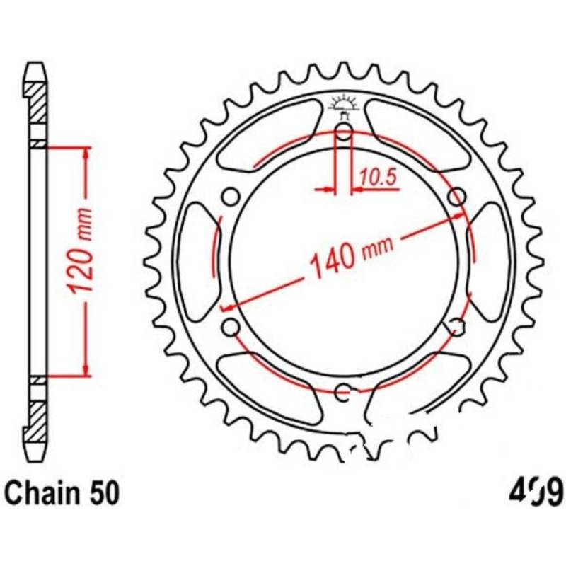 Jt jtr499.38 kettenblatt kettenrad 38z teilung 530 r49938 von JT