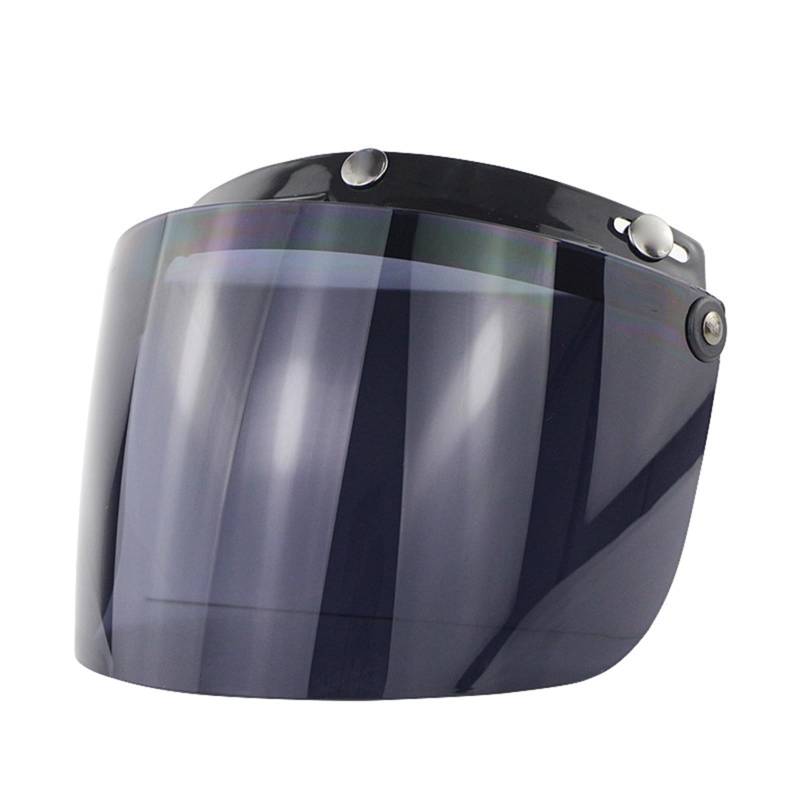 JTQYFI 3-SNAP Bubble Schild Offenes Gesichtshelm Sonnenbrille Visier Mit Farbenfrohen Helmlinsen Gesichtslinsen Für Motorradfahrten von JTQYFI