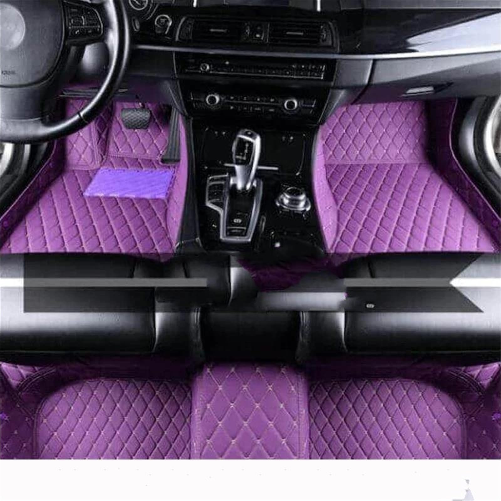 Auto-Fußmatte, Auto-Teppich, Teppichzubehör, Styling, Innenausstattung, Teile Für Ford Für Puma, Alle Modelle LHD(Purple 1set4) von JTWMTY