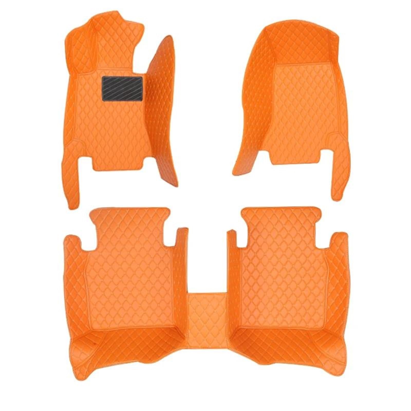 Auto-Fußmatten In Individuell Spleißbaren Farben Für Hyundai Für Accent 2006-2011, Auto-Innenausstattung(5seat-Orange13) von JTWMTY