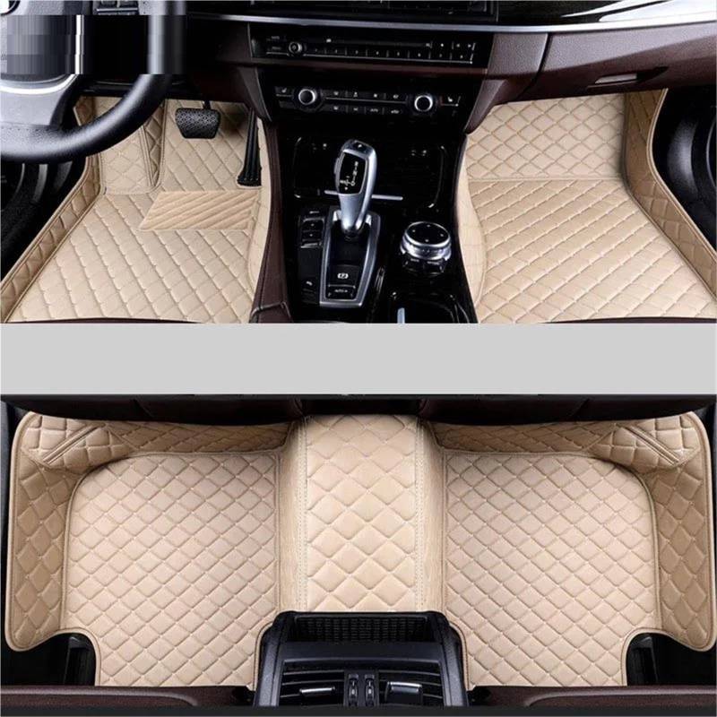 Benutzerdefinierte Auto-Fußmatten Für Hyundai I30 2007-2012, Autoteppiche, Fuß-Coche-Zubehör(Beige2) von JTWMTY