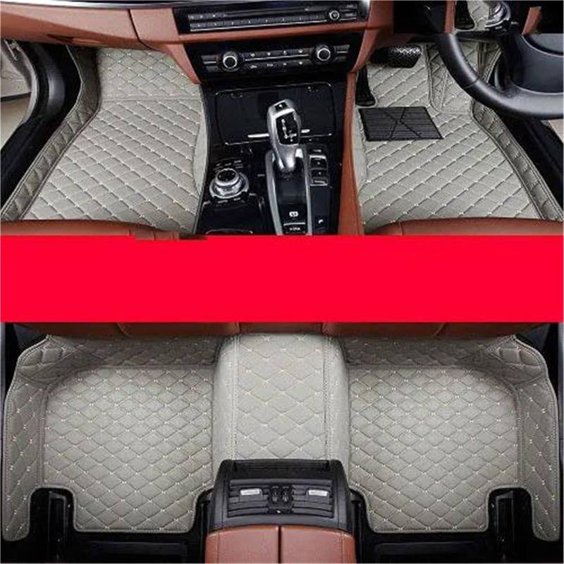 Leder-Autofußmatten Für Land Rover, Für Range Rover, Für Evoque, Für Cabrio, Für Baujahr 2016–2018, Individueller Teppichbezug, RHD(Style8) von JTWMTY