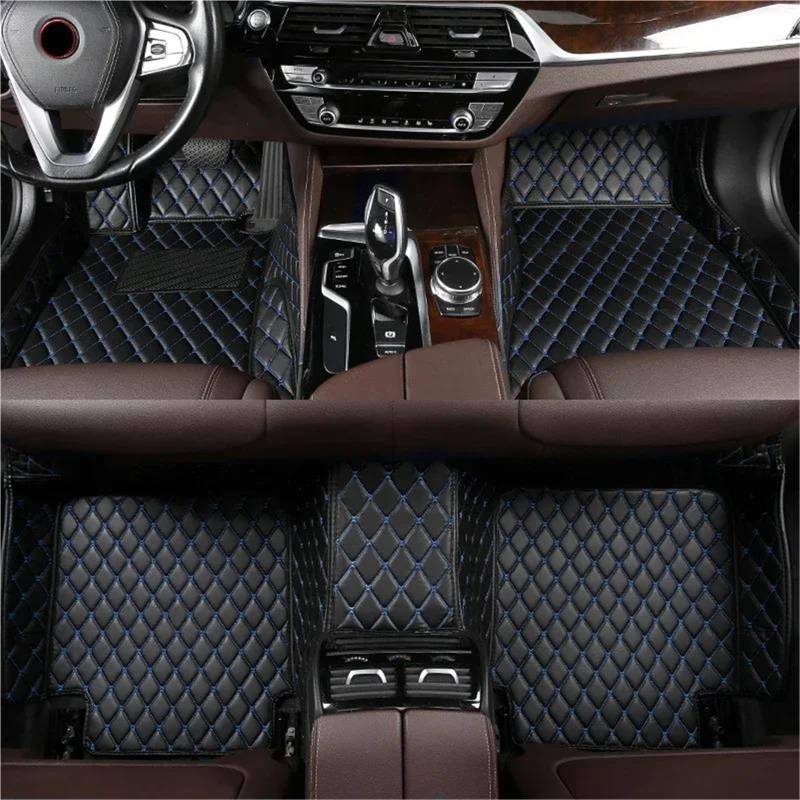 Maßgeschneiderte Auto-Fußmatten Mit Vollständiger Abdeckung Für Benz ML-Klasse W166 2012–2016 W164 G-Klasse W463 GLK Autozubehör-Teppich(Black Blue 1) von JTWMTY