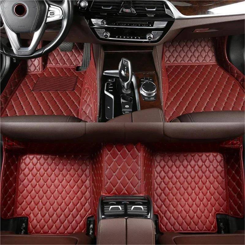 Maßgeschneiderte Auto-Fußmatten Mit Vollständiger Abdeckung Für Benz ML-Klasse W166 2012–2016 W164 G-Klasse W463 GLK Autozubehör-Teppich(Wine Red 3) von JTWMTY