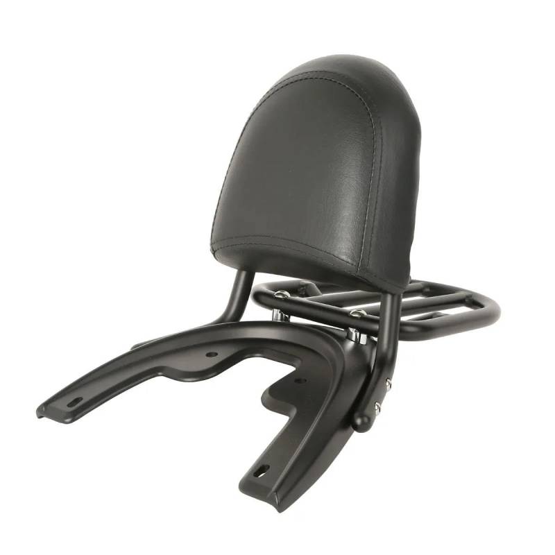 Gepäckträger hinten Motorrad Sissy Bar Rückenlehne Gepäckträger & Grundplatte Für Für VRSCSE 2005 Für VRSCA VRSCB VRSCD 2002-2006 Motorrad Gepäckträger(Schwarz) von JTYQWD