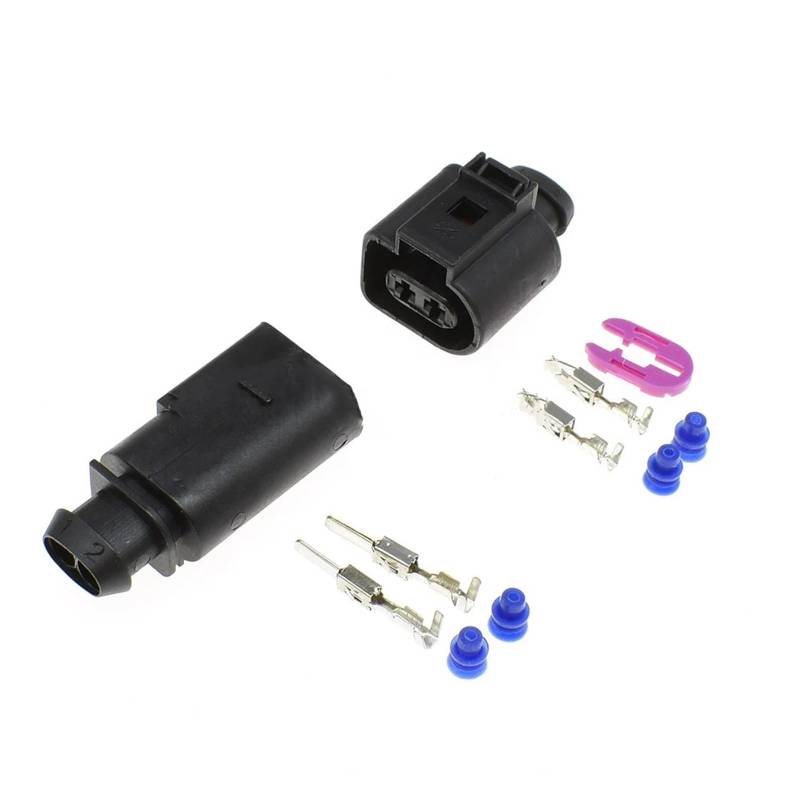 JUANZD 1/10 Kits 3,5 mm Kfz-Kabelbaumstecker 1J0973722 8D0973822 Elektrischer Hupenstecker 1J0 973 722 1717692-1 8D0 973 822(Male and Female,20Sets) von JUANZD