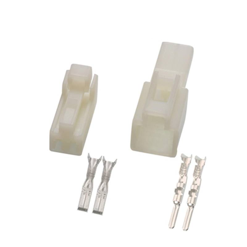 JUANZD 1/5/10/20/50/Sets 2 Pin Männlich Weiblich Weiß Kunststoff Jack Adapter Kabel auto Stecker for Auto DJ7021-2,3-11(2p female male,5 SETS_2P) von JUANZD