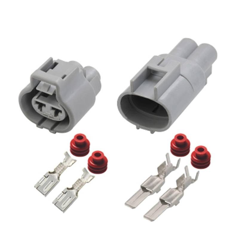 JUANZD 1/5/10/20/50 Sets 2 Pin Automobil Elektronische Fan Wasserdicht Männlich Weiblich Stecker for 176143-6 176146-6(2p female male,1 SET_2P) von JUANZD