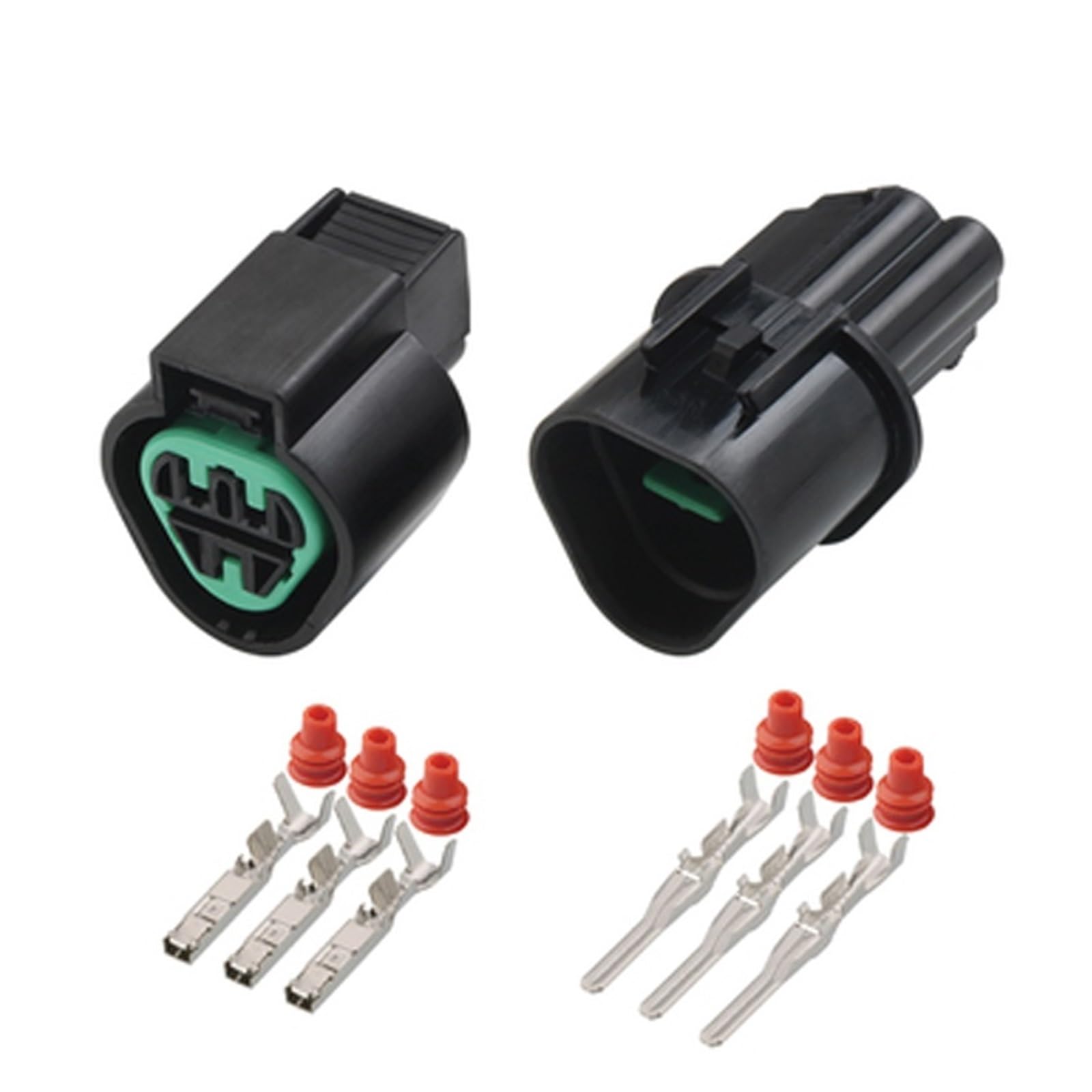 JUANZD 1/5/10/20/50 Sets 3 Pin Wasserdichte Elektrische Auto Schwarz Stecker Automotive Verkabelung Buchse PB621-03020 PB625-03027(3p female male,10 SETS_3P) von JUANZD