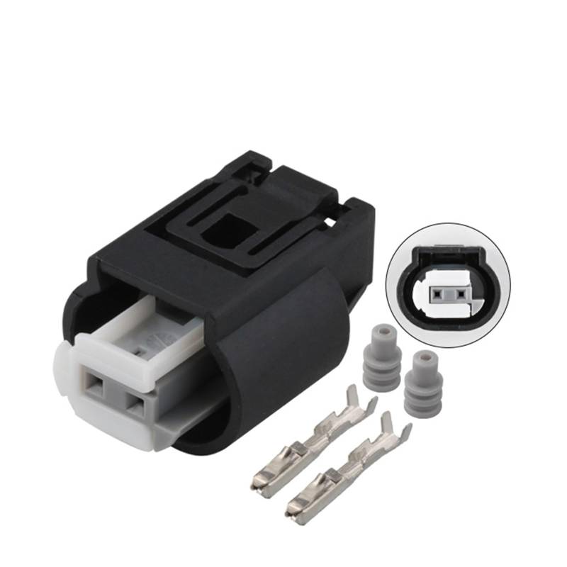 JUANZD 1/5/10/20/50Sets 2 Pin Wasserdichte Buchse Auto Außen Temperatur Sensor ABS Rad geschwindigkeit Verdrahtung Stecker 1718555-1(1 SET_2P) von JUANZD