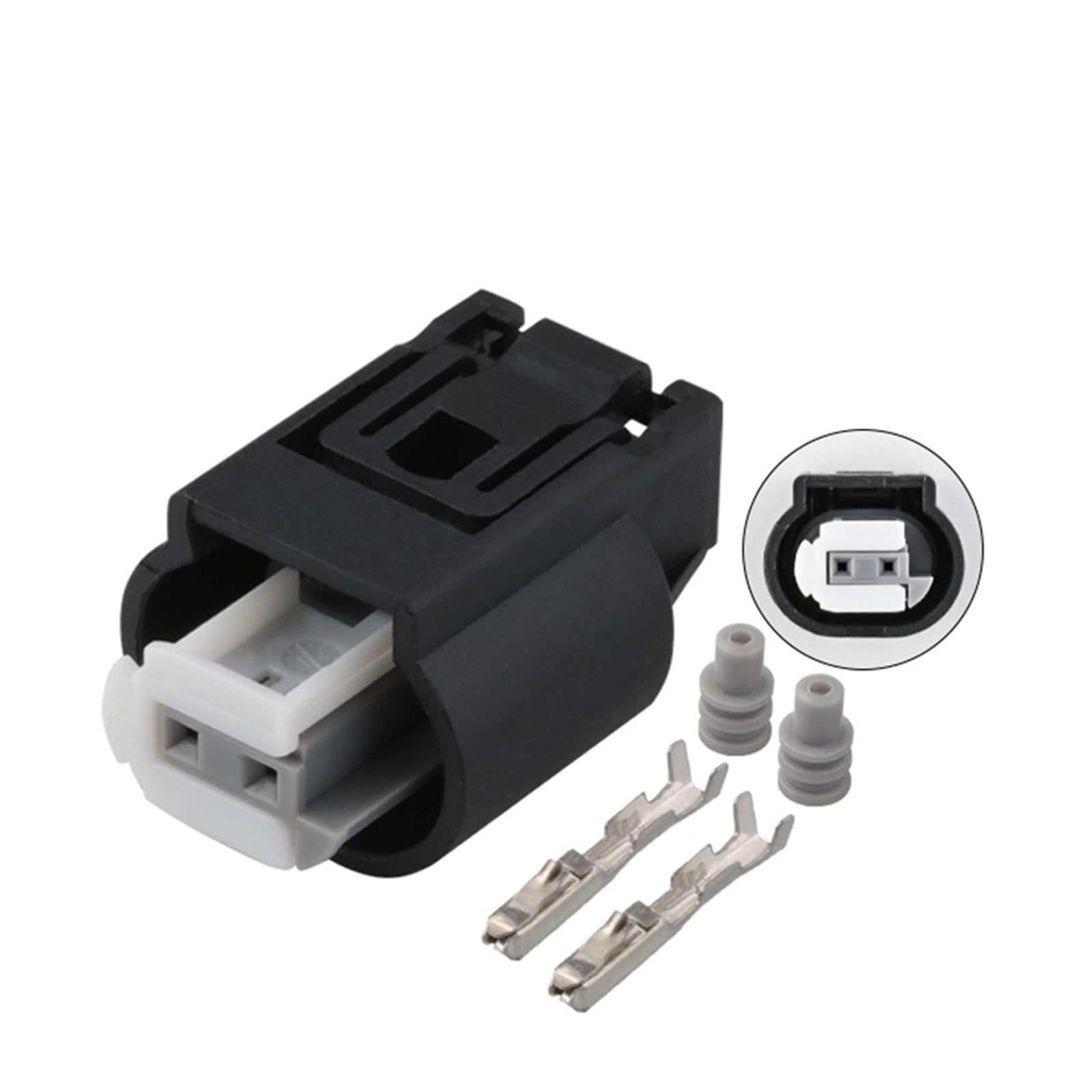 JUANZD 1/5/10/20/50Sets 2 Pin Wasserdichte Buchse Auto Außen Temperatur Sensor ABS Rad geschwindigkeit Verdrahtung Stecker 1718555-1(20 SETS_2P) von JUANZD