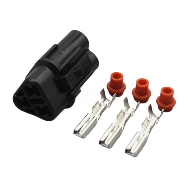 JUANZD 1/5/10/20 Kits 2,2 mm Serie MT versiegelt Sumitomo 3 Pin-Weg Automotic-Stecker männlich weiblich Stecker for 6187-3231 6180-3241(Black Female,1set) von JUANZD