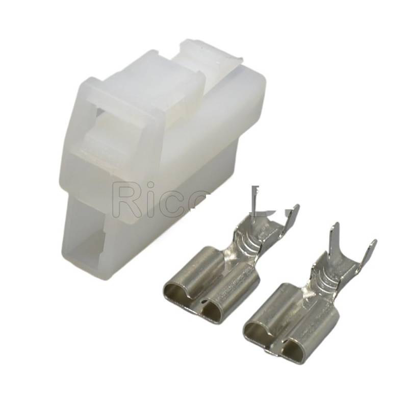 JUANZD 1/5/10/20Set 2 Pin 6,3mm Serie Stecker Automotive Stecker Mit Terminal Made 6070-2471 6070-2481 for Auto DJ7022A-6.3-11(Female connector set,10Sets) von JUANZD