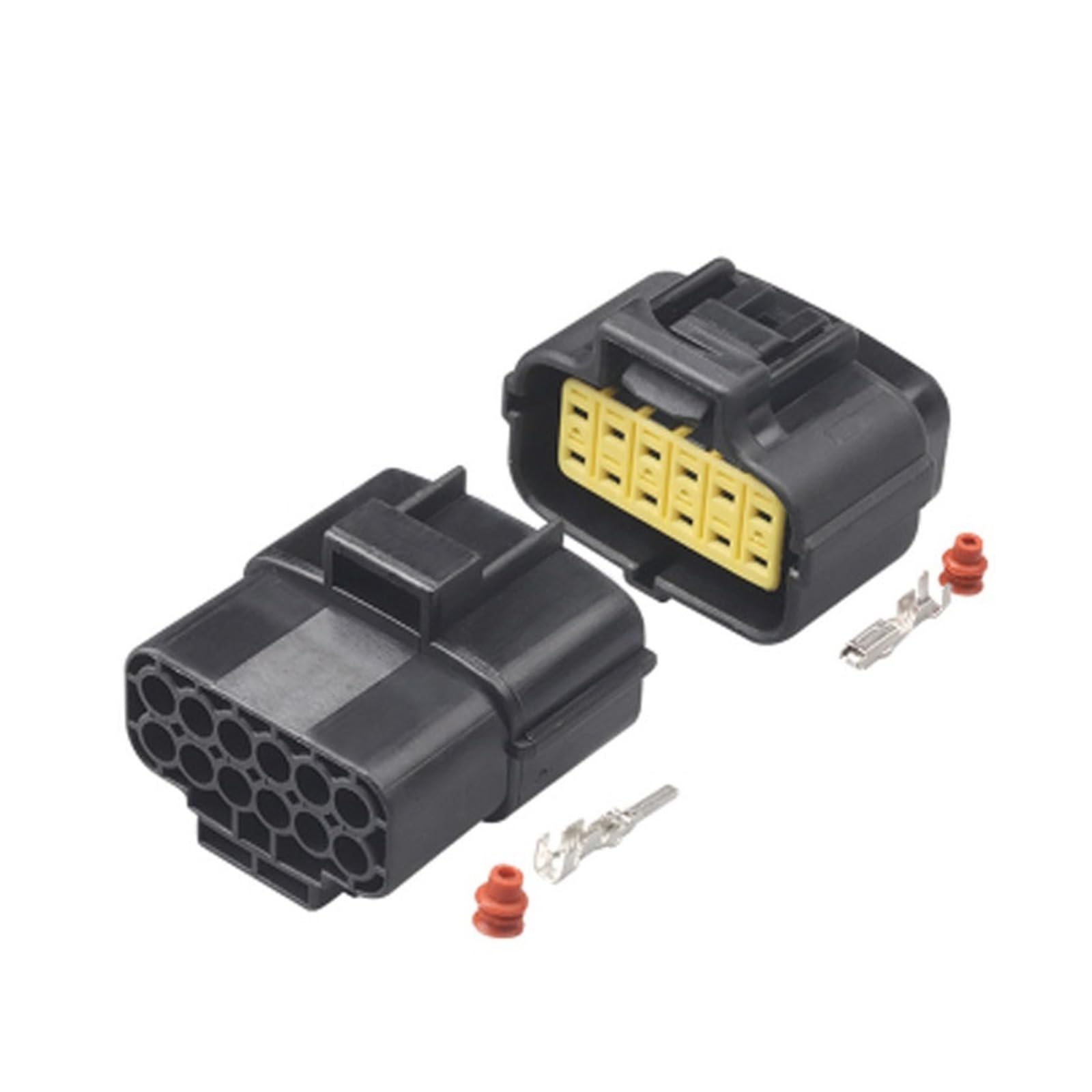 JUANZD 1/5/10/20Sets 12 Pin Automotive Wasserdicht Getriebe Shift Sensor Männlich Weiblich Schwarz Stecker Verdrahtung stecker 174663-2 174661-2(12p female male,20 SETS_12P) von JUANZD