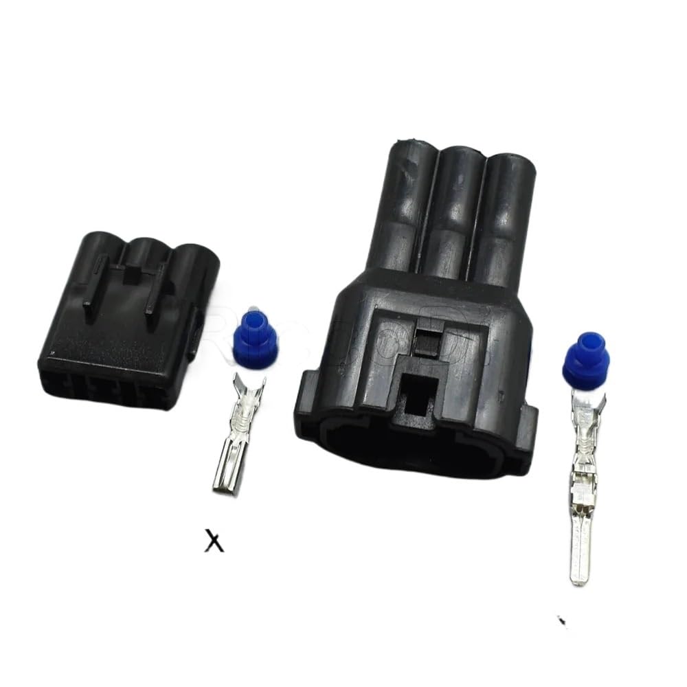 JUANZD 1/5/20Kits 2.2 Serie 3 Pin HM 090 Männlich Weiblich Elektrischer Wasserdichter Autostecker 6180-3451 6187-3801(Male female black,10Sets) von JUANZD