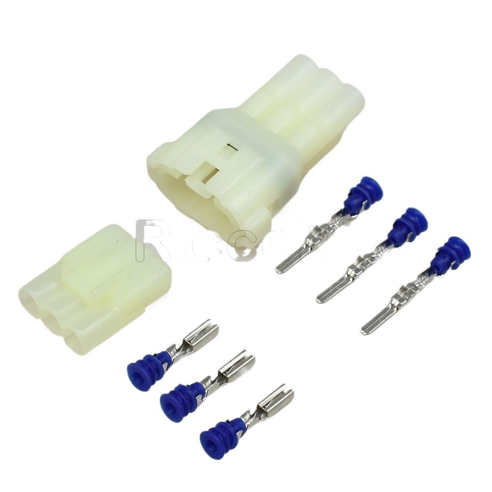 JUANZD 1/5/20Kits 2.2 Serie 3 Pin HM 090 Männlich Weiblich Elektrischer Wasserdichter Autostecker 6180-3451 6187-3801(Male female set,1Set) von JUANZD