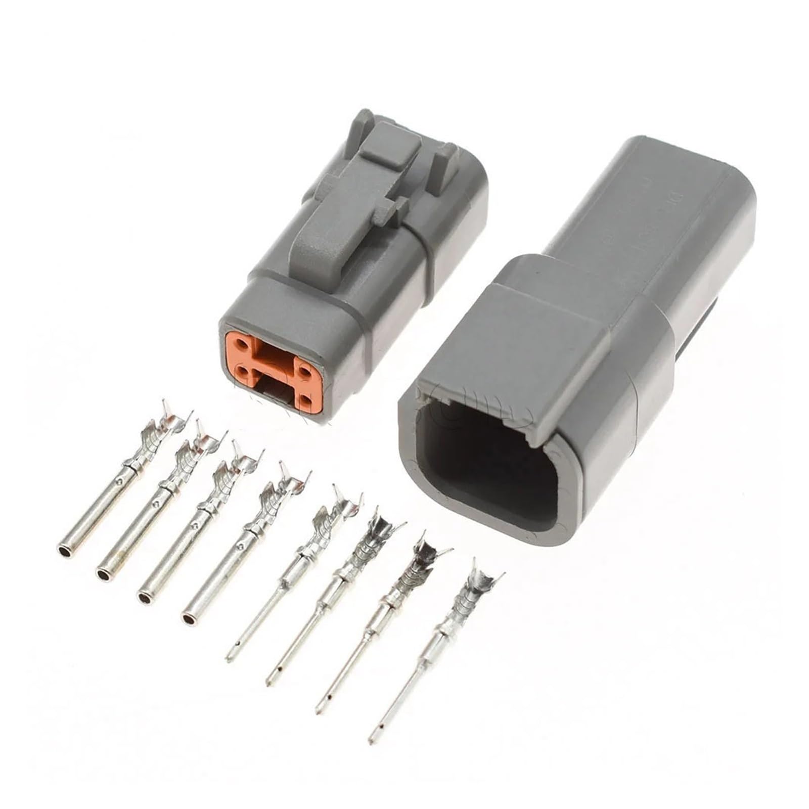 JUANZD 1-10 Sets DTM 2P-12P DTM06-2S 3S 4S DTM04-2P 3P 4P 6P 8P 12P 20-24AWG Wasserdichter Kfz-Stecker mit Pins(4Pin Connector Set,5Sets) von JUANZD