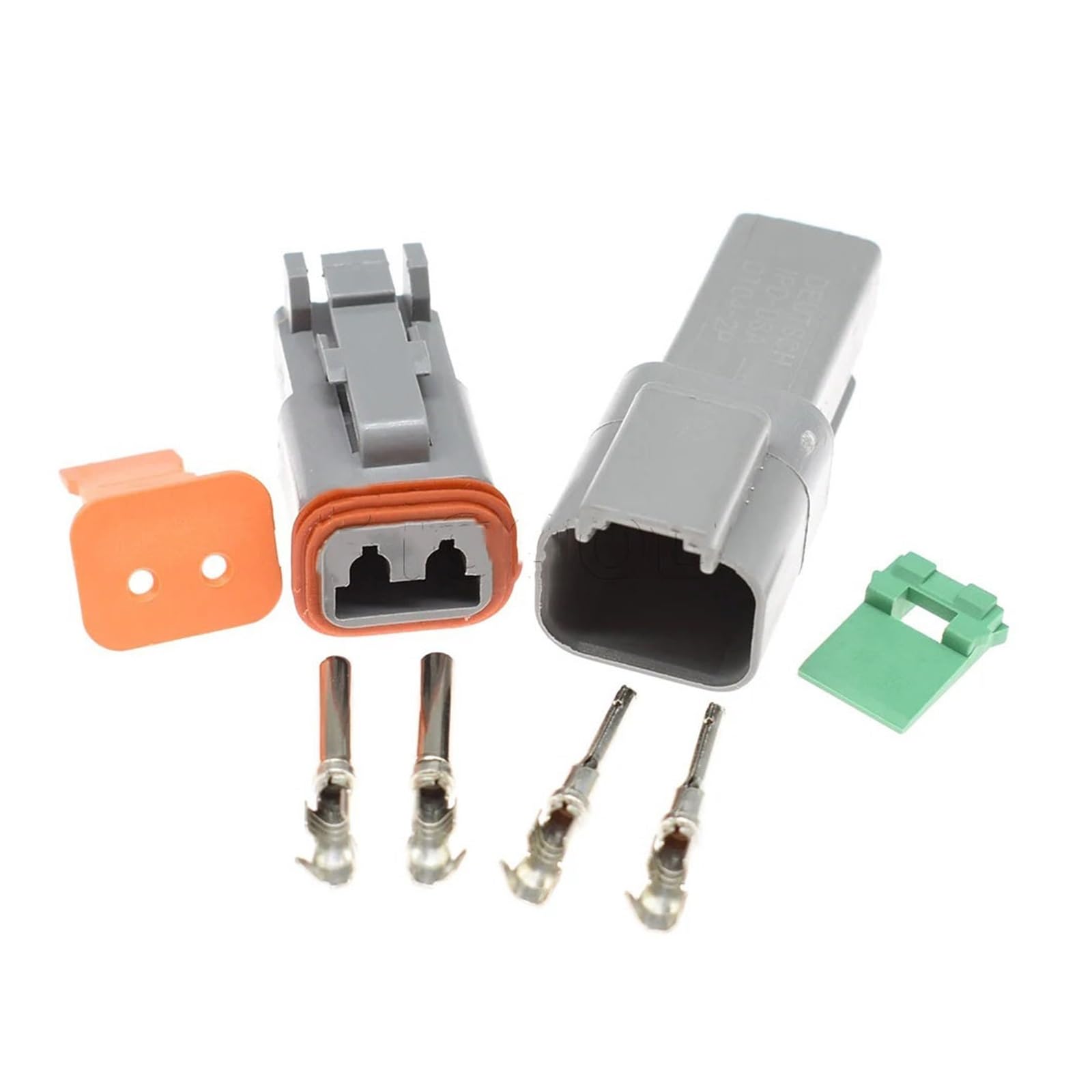 JUANZD 1-10Kits DT-Serie 2/3/4/6/8/12 Pins wasserdichter elektrischer Drahtanschluss for Auto-Motor-LKW mit Pins 22-16AWG(2Pin Connector Set,1Set) von JUANZD