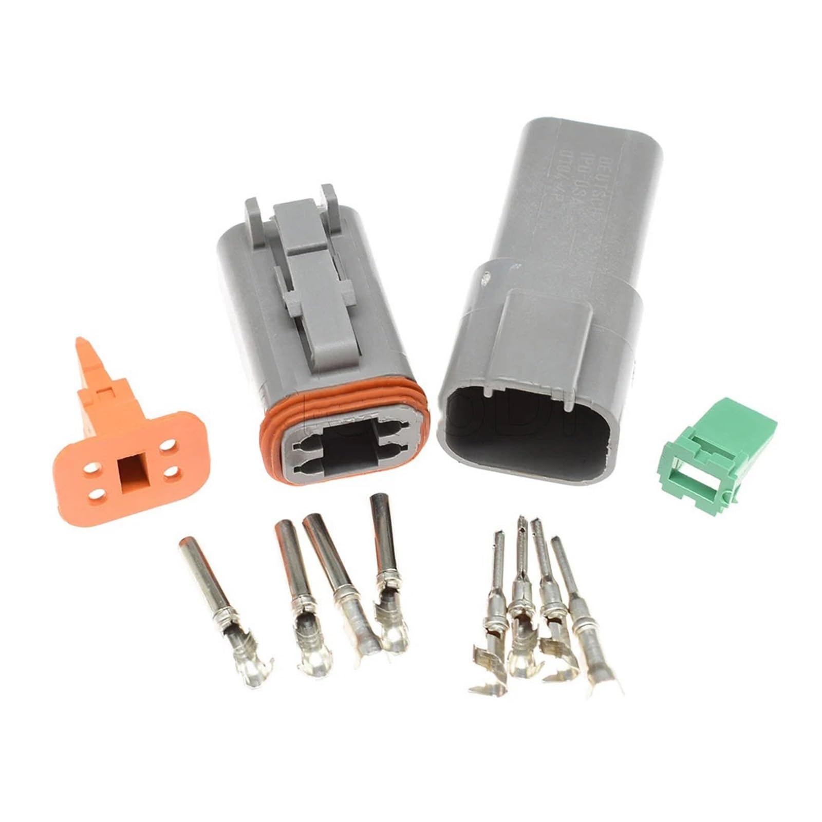 JUANZD 1-10Kits DT-Serie 2/3/4/6/8/12 Pins wasserdichter elektrischer Drahtanschluss for Auto-Motor-LKW mit Pins 22-16AWG(4Pin Connector Set,10Sets) von JUANZD