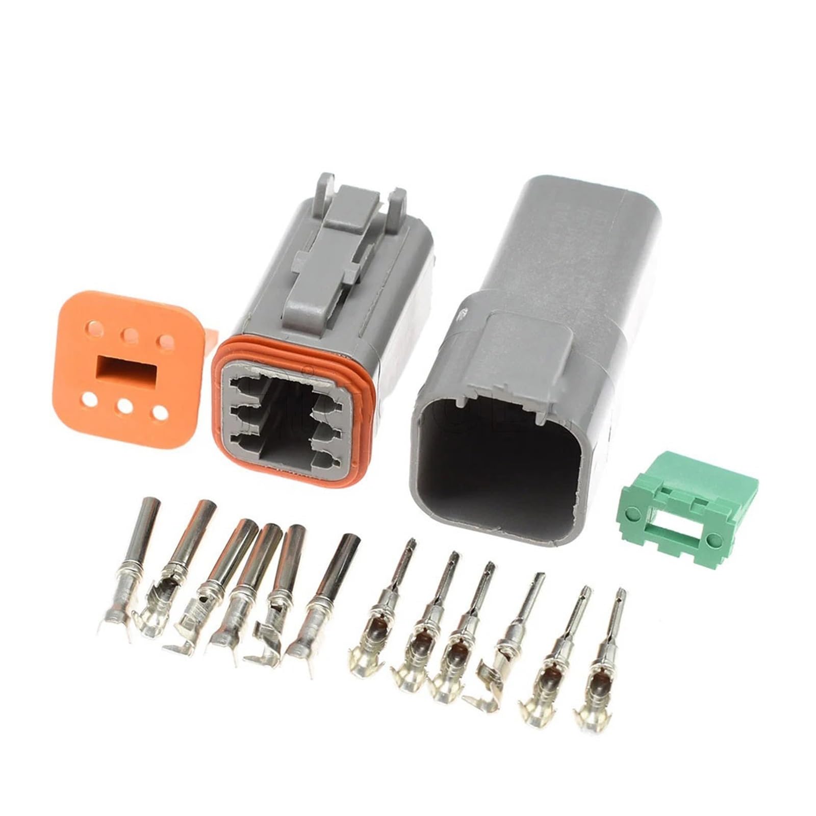 JUANZD 1-10Kits DT-Serie 2/3/4/6/8/12 Pins wasserdichter elektrischer Drahtanschluss for Auto-Motor-LKW mit Pins 22-16AWG(6Pin Connector Set,10Sets) von JUANZD